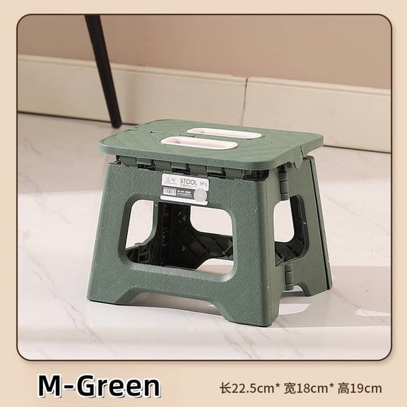 Lightweight Folding Step Stool Multi Purpose Handheld Thickened Footstool Non-Slip Plastic Small Benches Kitchen