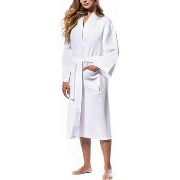 Lightweight Full-Length Robes For Women Waffle Kimono Bathrobe - Soft, Fast-Drying, Long-Lasting Cotton Blend Unisex