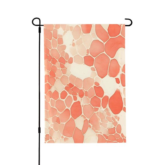 Lightweight Garden Flag Double Sided Outdoor Yard Flag Fade Resistant Garden Decor For Deck Patio Balcony Lawn 12.5"X18" Snake Skin Print Style Coral_3