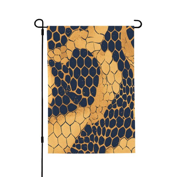 Lightweight Garden Flag Double Sided Outdoor Yard Flag Fade Resistant Garden Decor For Deck Patio Balcony Lawn 12.5"X18" Snake Skin Print Style Doderblue_3