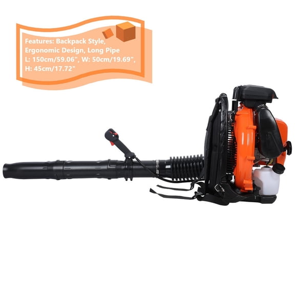 Lightweight-Gasoline-Grass-Lawn-Blower|Backpack Leaf Blower,80CC Engine Power 3.5kw/7250r/mi Gas Leaf Blower,900-CFM Powerful Back Pack Blowers,Portable Air Blower for Garden Snow Dirt Debris