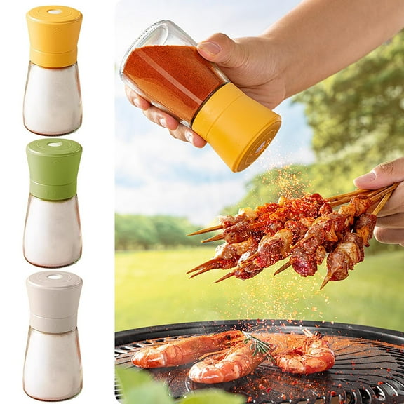 Lightweight Glass Seasoning Pot, Kitchen Metering Bottle for Accurate Spicing, Sealing Seasoning Jar for Household Use, Professional Culinary Container for Oils and Dry Seasoning Storage, by UKHBMC