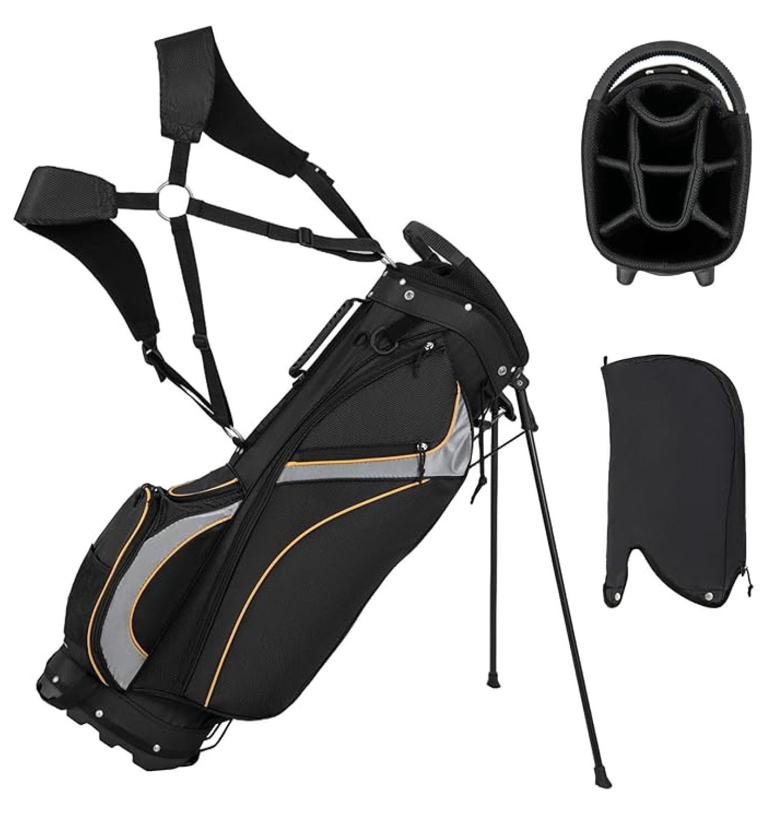 Lightweight Golf Stand Bag PCY 8-Way Top Dividers Dual Straps Outdoor Sports Club Carrier Cooler