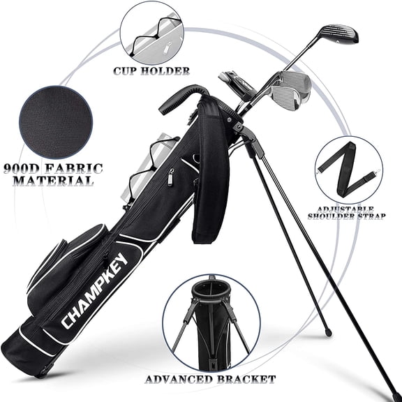 Lightweight Golf Stand Bag | Professional Pitch Golf Bag Ideal for The Driving Range, Par 3 and Executive Courses