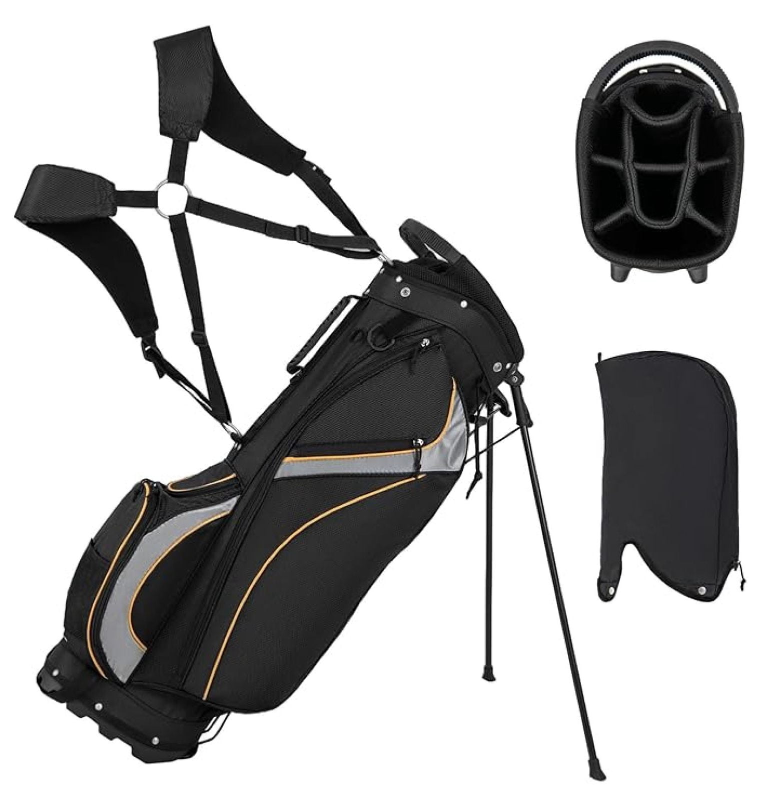 Lightweight Golf Stand Bag with 8 Way Top Dividers and Cooler Pockets