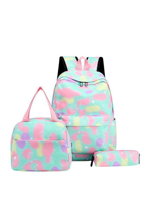 Lightweight Gradient School Backpack For Students 3 Piece Elementary To Middle School Daypack With Pretty Day Tripper Design Back To School Backpack