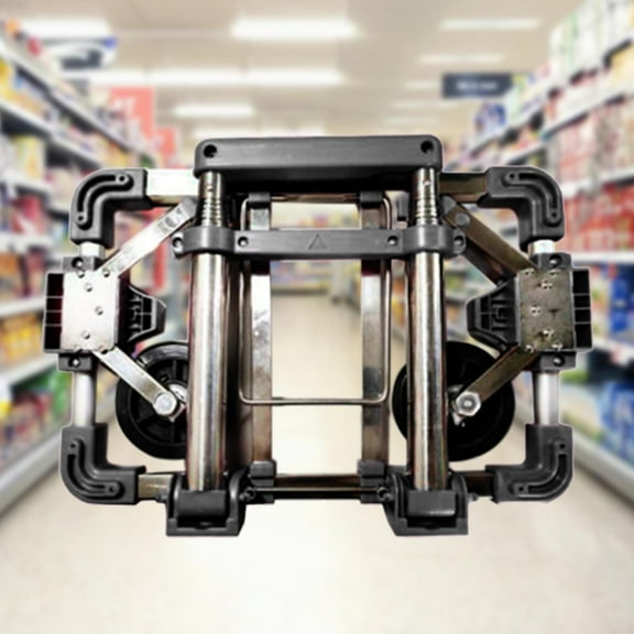 Lightweight Hand Truck Foldable Portable Fold up Hand Cart for Moving Black