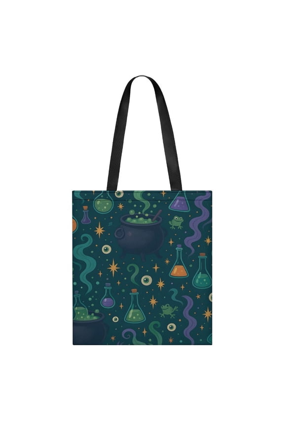Lightweight Handbag 13.8x15.7in Can Be Reused For A Variety Of Purposes Fashion Versatile Large Capacity Design Magical Potion Halloween Pattern