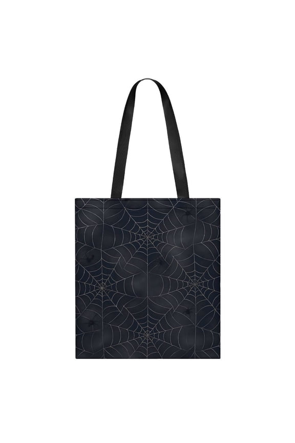 Lightweight Handbag 13.8x15.7in Can Be Reused For A Variety Of Purposes Fashion Versatile Large Capacity Design Spider Web Halloween Pattern