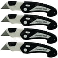 thumbnail image 1 of Lightweight Heavy Duty Pocket Knife Retractable Blade ABS Folding Safety  Utility Box Cutter with Lock Release - 4 Pack Black Color, 1 of 5