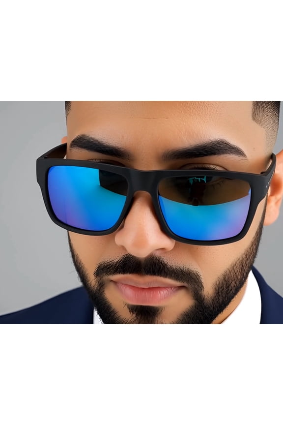 Lightweight High Quality Square Sports Sunglasses BLUE