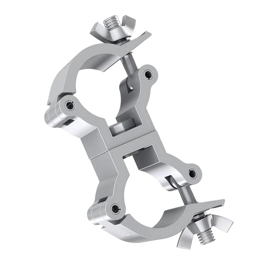 Lightweight High Strength Aluminum Double Lock Hook Clamp Erosion Resistant Pipe Clamp for Stage Light 25-30mm Tube