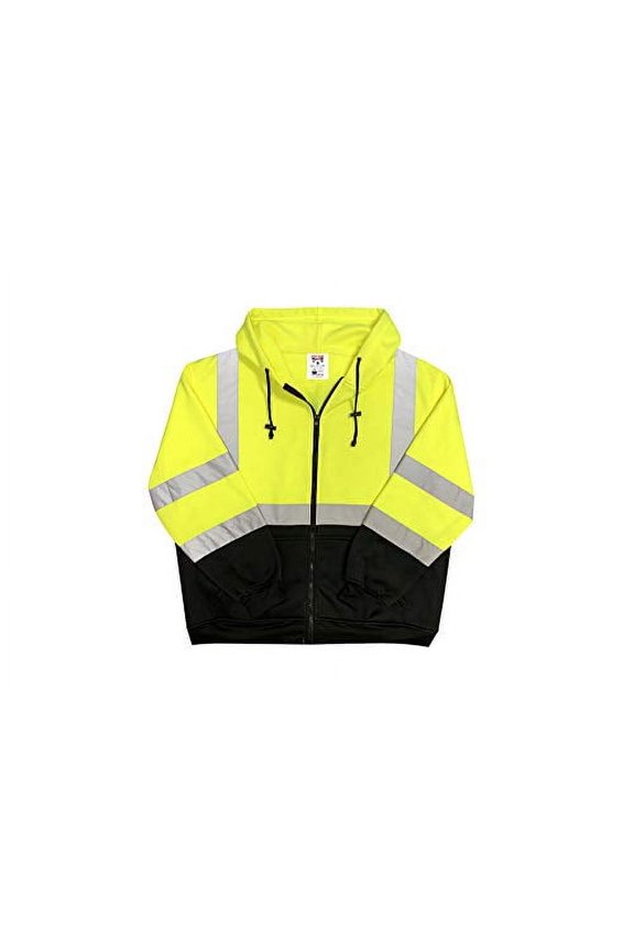 Lightweight High Visibility Hooded Jacket, 10 Pack, Large