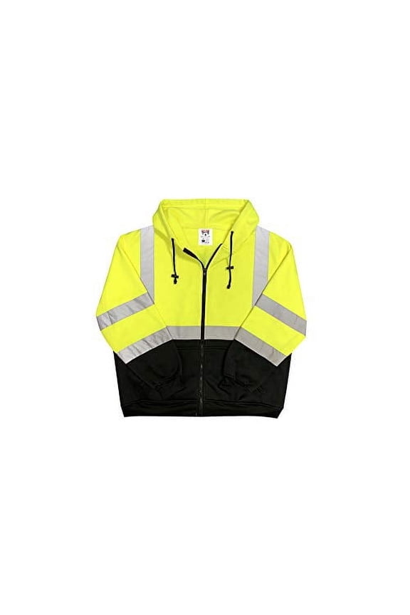 Lightweight High Visibility Hooded Jacket, 5 Pack, XX-Large