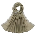 thumbnail image 1 of Lightweight Hijab Shawl with Lace Trim Headscarf for Woman Outdoor Sunproof, 1 of 15