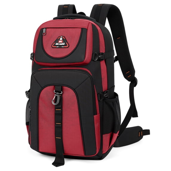 Lightweight Hiking Backpack 40L Large Capacity Water Resistant Backpack Daypack for Camping Travel Outdoor Men and Women,Red,BP8015