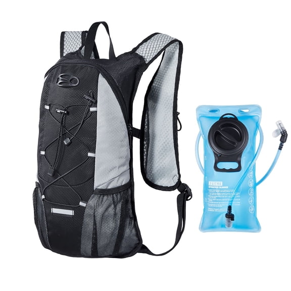 Lightweight Hiking Hydration Pack with 2L TPU Water Bladder, Portable Water Backpack for Cycling, Running, Camping and Outdoor Rave Party