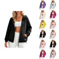 thumbnail image 1 of Lightweight Hiking Jacket Women Long Sleeve Casual Hooded Zip Up Jackets with Pockets Fall Windbreaker Outerwear, 1 of 6