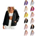 thumbnail image 1 of Lightweight Hiking Jacket Women Long Sleeve Casual Hooded Zip Up Jackets with Pockets Fall Windbreaker Outerwear, 1 of 6