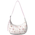 thumbnail image 1 of Lightweight Hobo Bag featuring Tropical Flower and Leaves Design Adjustable Strap Smooth Zipper Nylon Material Suitable for Daily Use and Outdoor Activities, 1 of 5