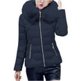thumbnail image 1 of Lightweight Hooded Winter Coat Warm Zippered Jacket For Women Outdoor Activities Soft Thermal Insulation Windproof Comfortable Casual Wear, 1 of 8