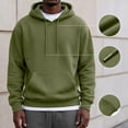 thumbnail image 1 of Lightweight Hoodie Men Fall Winter Fleece Drawstring Oversized Sweatshirts, 2XL, 1 of 8