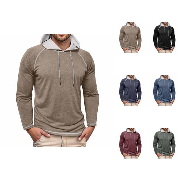 Lightweight Hoodies for Men 2025 Long Sleeve Hooded Sweatshirt Pullover Hoodie Casual Slim Fit Hoody Mens Hoodies