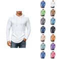 thumbnail image 1 of Lightweight Hoodies for Men Long Sleeve Plain Pullover Sweatshirt with Pockets Fall Gym Workout Hoodie, 1 of 6