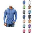 thumbnail image 1 of Lightweight Hoodies for Men Long Sleeve Plain Pullover Sweatshirt with Pockets Fall Gym Workout Hoodie, 1 of 6