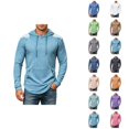 thumbnail image 1 of Lightweight Hoodies for Men Long Sleeve Plain Pullover Sweatshirt with Pockets Fall Gym Workout Hoodie, 1 of 6