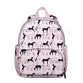 thumbnail image 1 of Lightweight Horse and Pony Print Backpack with Foal and Floral Patterns, Small Travel Bag for Work and Travel, 1 of 3