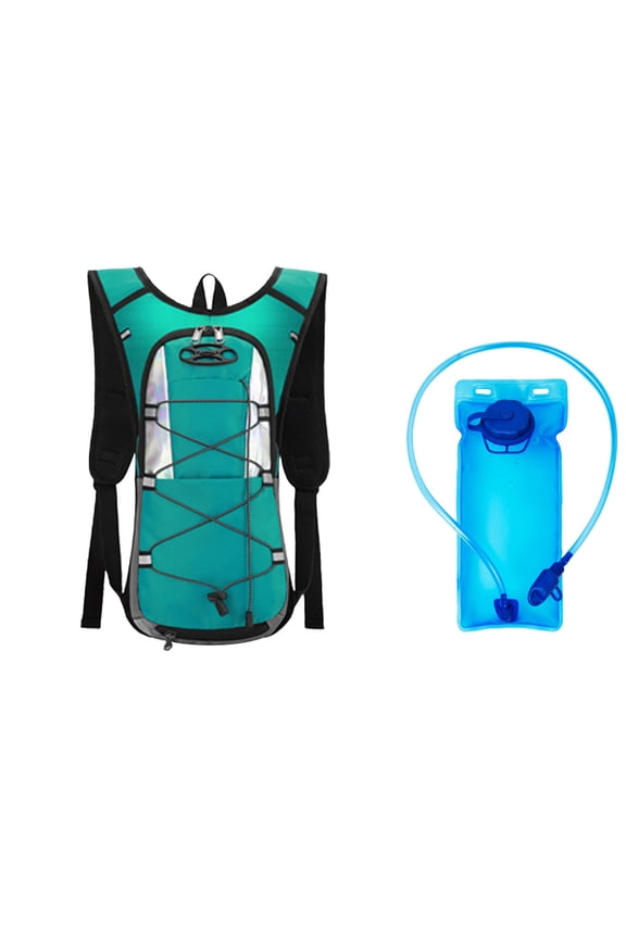 Lightweight Hydration Backpack with Reflective Strip | 2L Leakproof Water Bladder Pack for Running, Cycling, Hiking | Ergonomic Multi-Pocket Daypack for Men & Women