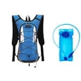 thumbnail image 1 of Lightweight Hydration Backpack With 2L Water Bladder - Blue Nylon Running Pack For Hiking, Cycling, Daypack with Reflective Strip, 1 of 6
