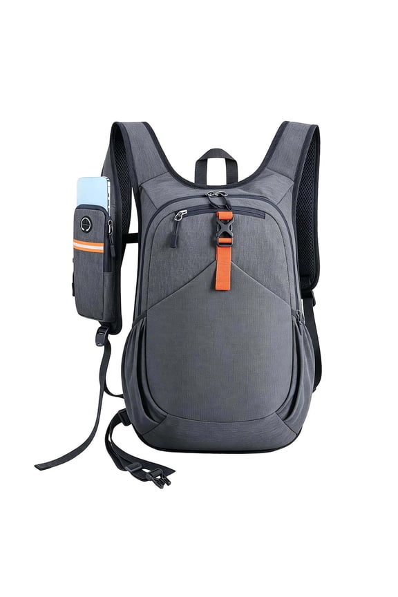 Lightweight Hydration Running Backpack for Men Women, Small Breathable Cycling Vest Backpack with Detachable Phone Holder, Water Resistant Mini Sports Daypack for Hiking Jogging Biking