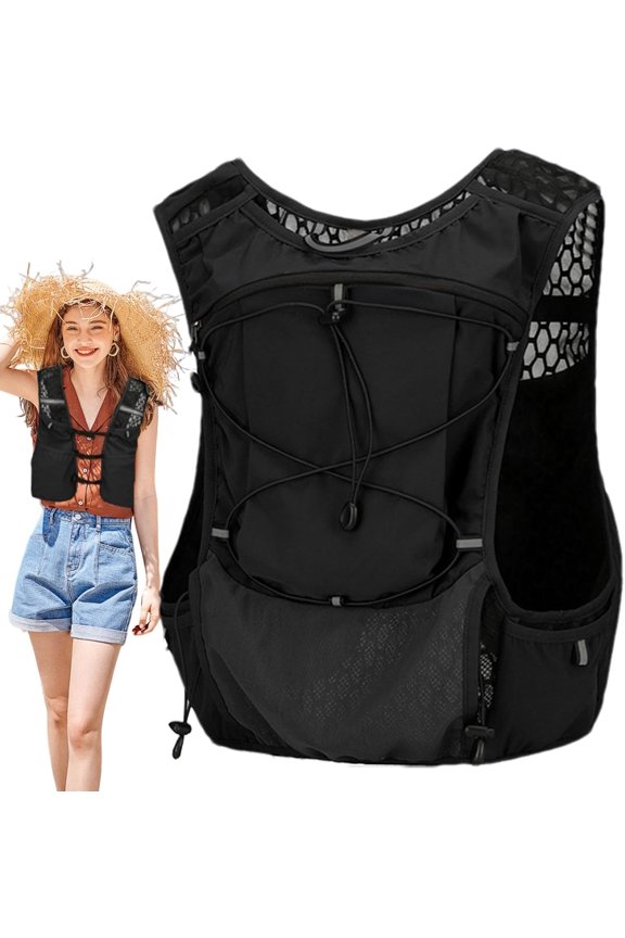 Lightweight Hydration Vest, Running Water Backpack System, 7.48 Inches Leakproof Bladder Pack with Design, Breathable Mesh Vest Build, Sport Performance Style, Trail Running Accessory for Hydration