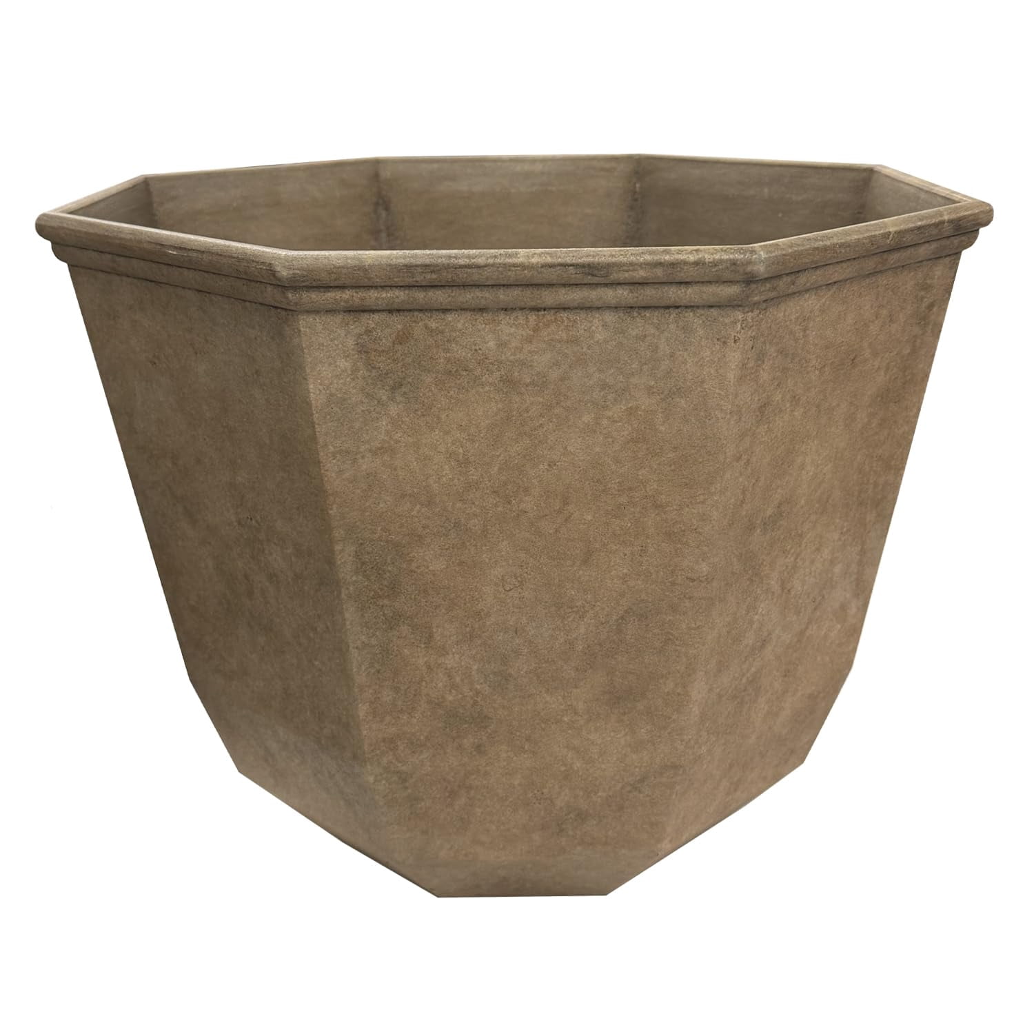 Lightweight Indoor & Outdoor Plant Pots - UV-Resistant Resin Flower Pots - Planters for Flowers & Herbs (15” Weathered Copper)