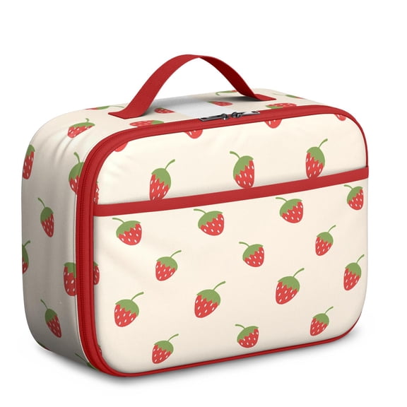 Lightweight Insulated Lunch Bag with Strawberry Strawberries Cute Red Sweet Kawaii Fruity Strawberry Lover I Love Strawberries Fruit Fresh Summer Red Berry Berry Berries Flowers Designs – Durable Lun