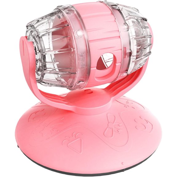 Lightweight Interactive Cat Feeder, Adjustable Portions Cats Feeder Food Dispenser, Combines Play with Mealtime Pet Toy for Small and Adult Cats, Slow Eating (Pink)