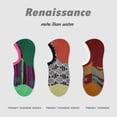 thumbnail image 1 of ‌Lightweight Invisible Socks for Women - Summer Embroidery Ankle Socks with Gripper Cuff, 1 of 7