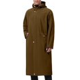 thumbnail image 1 of Lightweight Jacket Men Casual New Men's Long Jacket Windbreaker Waterproof Lightweight Packable Running Hiking Cycling Rain Coat with Hood Brown S, 1 of 9