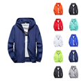 thumbnail image 1 of Lightweight Jacket Women Men Long Sleeve Casual Breathable Zip Up Hooded Windbreaker Jackets Outerwear with Pockets, 1 of 1