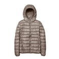 thumbnail image 1 of Lightweight Down Jacket Women with Womens Down Coats Women's Ultra Light Packable Down Filled Coat Parka Quilted Padded ed Puffer Jacket Ladies Bubble Jacket Winter, 1 of 7