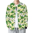 thumbnail image 1 of Lightweight Jacket for Men - Cartoon Frogs Cuteness Casual Zip Up Bomber Jacket Men Spring Fall Windbreaker Coat with Pocket, 1 of 6