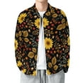 thumbnail image 1 of Lightweight Jacket for Men - Fall Daisy Leaf Cuteness Casual Zip Up Bomber Jacket Men Spring Fall Windbreaker Coat with Pocket, 1 of 6