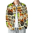 thumbnail image 1 of Lightweight Jacket for Men - Halloween Pumpkins Happy Cuteness Casual Zip Up Bomber Jacket Men Spring Fall Windbreaker Coat with Pocket, 1 of 6