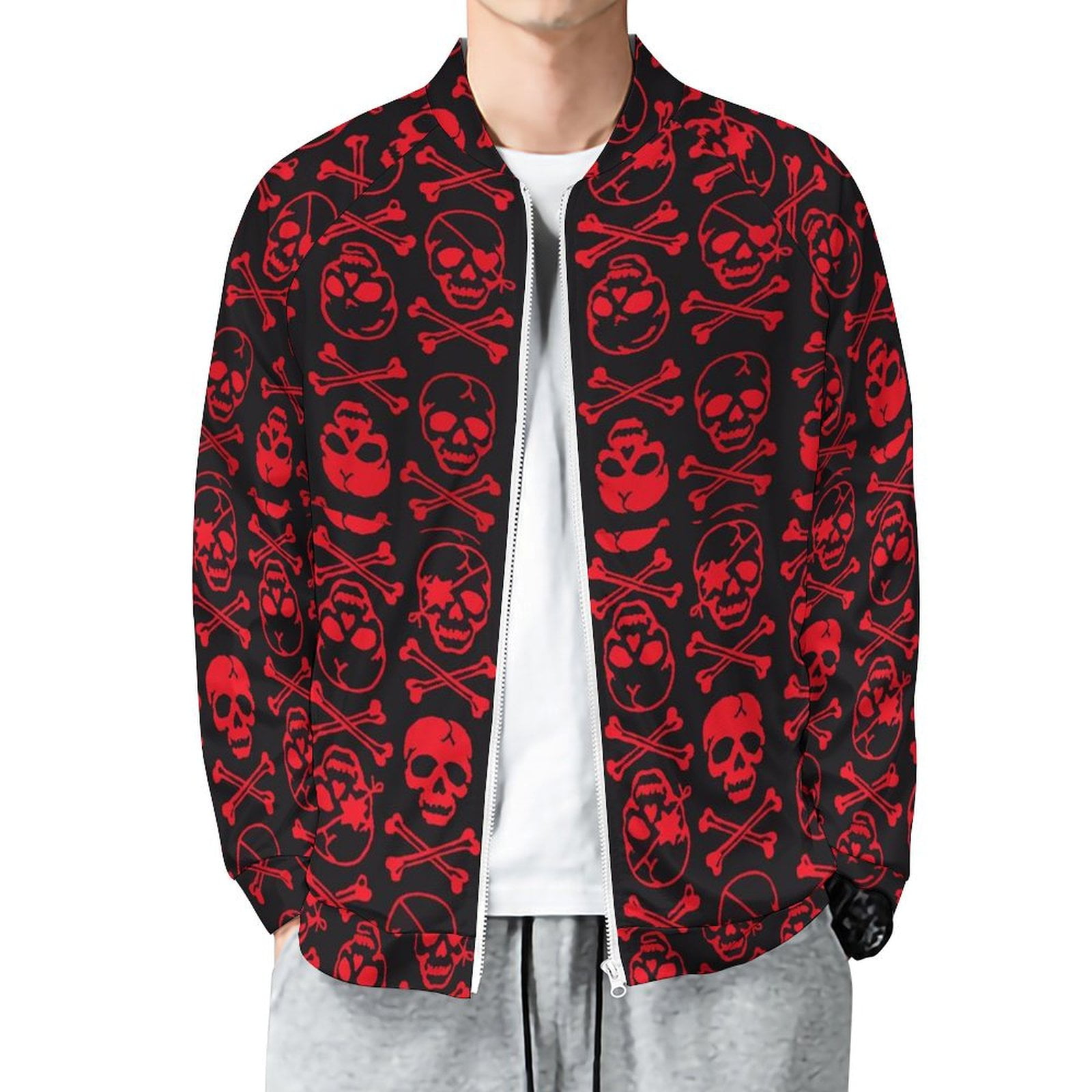 Hop Skull & Crossbones Zip Hoodie | – Hooded - View #6