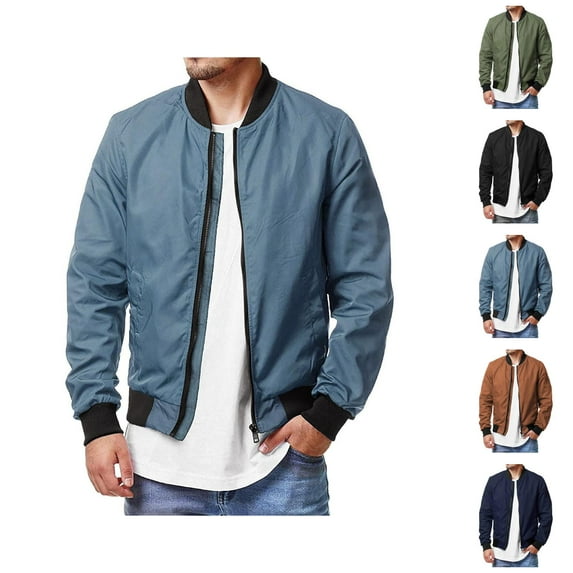 Lightweight Jackets for Men 2025 Fall Winter Casual Long Sleeve Zip Up Jacket Outerwear Coat Cardigan