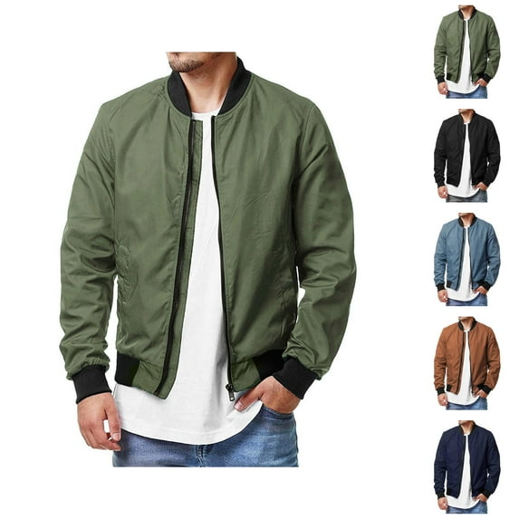 Lightweight Jackets for Men 2025 Fall Winter Casual Long Sleeve Zip Up Jacket Outerwear Coat Cardigan