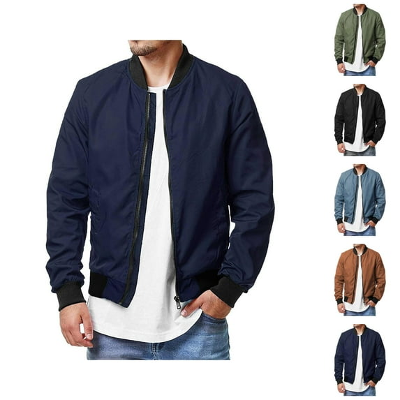 Lightweight Jackets for Men 2025 Fall Winter Casual Long Sleeve Zip Up Jacket Outerwear Coat Cardigan