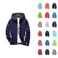 thumbnail image 1 of Lightweight Jackets for Men Long Sleeve Plus Size Quick Drying Reflective Zip Up Hooded Jacket with Pockets Hoodie, 1 of 4
